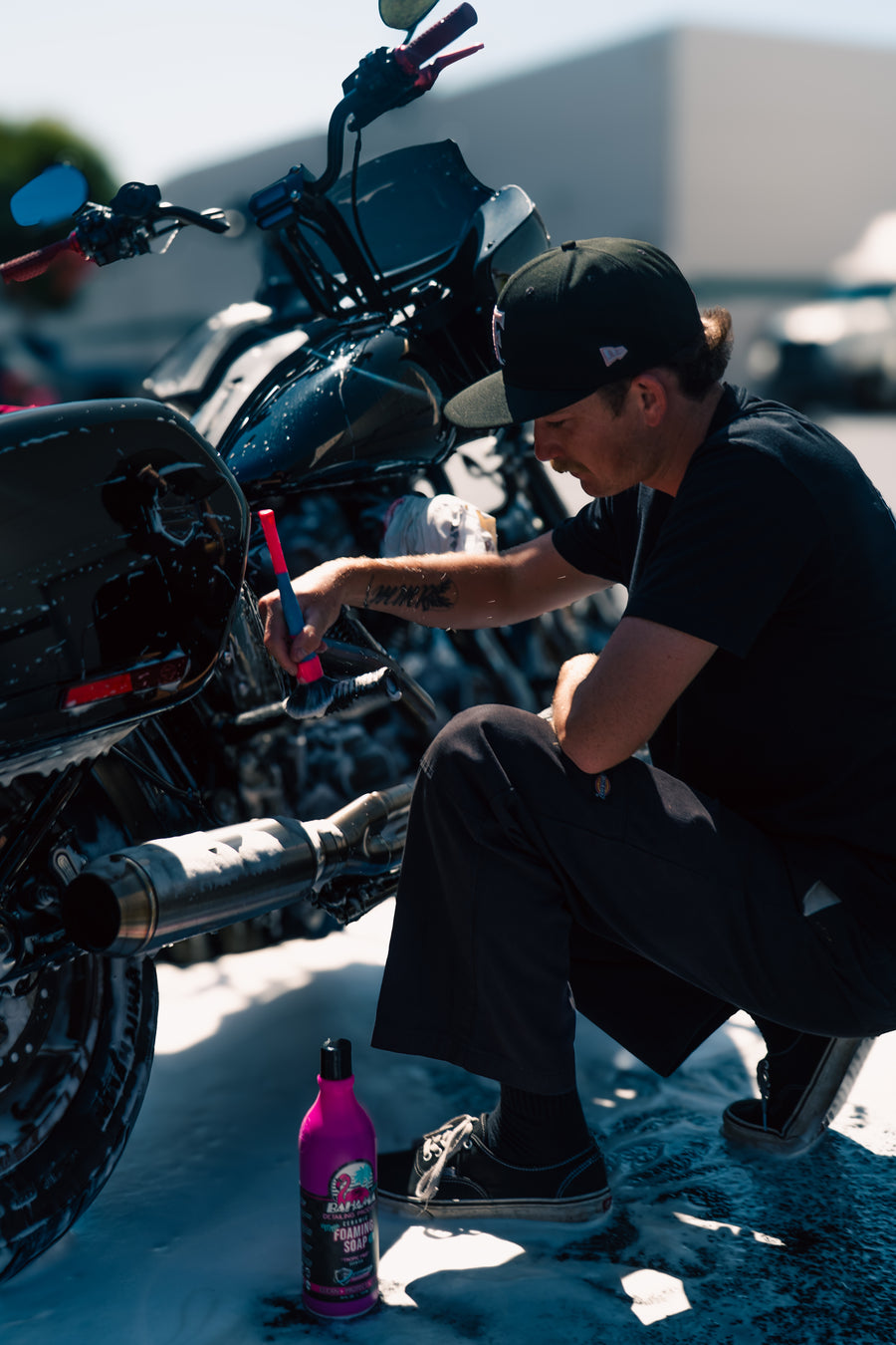 Detailing a Harley with Bahama Mega Foaming Soap