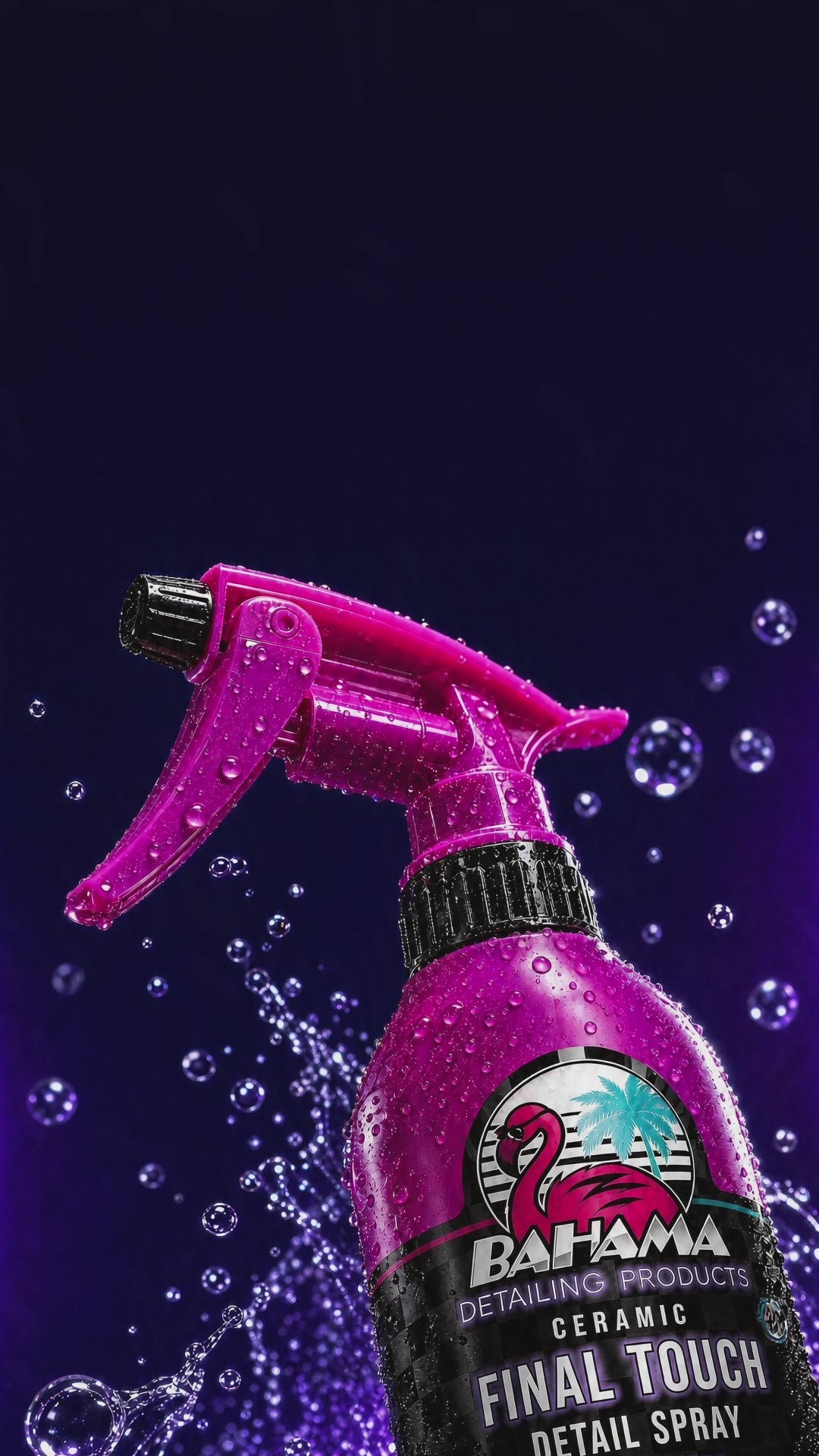3D render of Ceramic Final Touch Detail Spray beaded with water droplets.