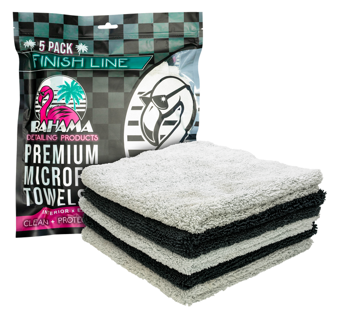 Finish Line Premium Microfiber Towels · 5 Pack